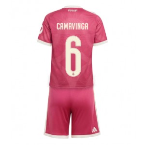 Real Madrid Eduardo Camavinga #6 Jalkapallovaatteet Lasten Kolmas peliasu 2026-27 Lyhythihainen (+ Lyhyet housut)